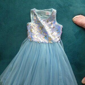 Beautiful sparkly girls dress, Justice, Size 8, Blue